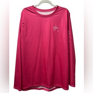 Guy Harvey Long Sleeve Performance Fishing Shirt - Marlin Vibrant Print Sz 1X